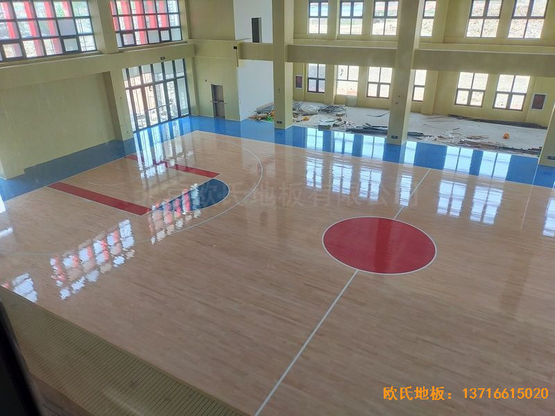 江蘇連云港消防隊(duì)運(yùn)動(dòng)木地板安裝案例